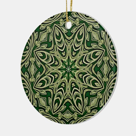 Groen Goud Decoratief Ornament (Links)