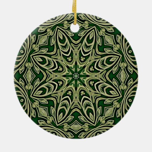 Groen Goud Decoratief Ornament (Achterkant)