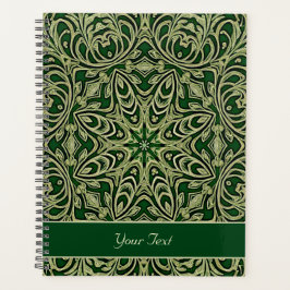 Groen goud decoratief planner