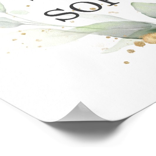 Groen Goud Deel een Herinnering Rouwbord Poster (Hoek)