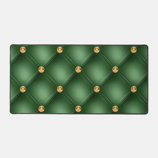 Groen Goud Diamant Getuft Bureaumat (Voorkant)