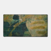 Groen & Goud, Een Gel Print Abstract Bureaumat (Voorkant)