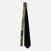 Groen & Goud, Een Gel Print Abstract Stropdas (Achterkant)