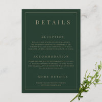 Groen & Goud Eenvoudige Formele Trouwdetails