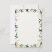 Groen Goud Elegante Waterverf Boho Leaf Bruiloft RSVP Kaartje (Achterkant)
