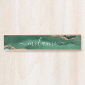 Groen Goud Emerald Aangepaste Naam Deurteken Deurbordje (Voorkant)