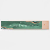 Groen Goud Emerald Aangepaste Naam Deurteken Deurbordje (Voorkant)