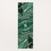Groen Goud Emerald Custom Jouw naam Yoga Mat (Achterkant)