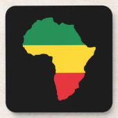 Groen, goud en rood Afrika vlag Bier Onderzetter (Voorkant)