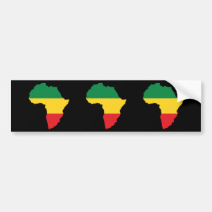 Groen, goud en rood Afrika vlag Bumpersticker