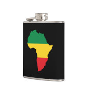 Groen, goud en rood Afrika vlag Heupfles (Links)