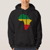 Groen, goud en rood Afrika vlag Hoodie (Voorkant)