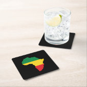 Groen, goud en rood Afrika vlag Kartonnen Onderzetters (Insitu)