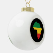 Groen, goud en rood Afrika vlag Keramische Bal Ornament (Links)