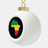 Groen, goud en rood Afrika vlag Keramische Bal Ornament (Rechts)