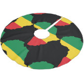 Groen, goud en rood Afrika vlag Kerstboom Rok (Gekanteld)
