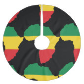 Groen, goud en rood Afrika vlag Kerstboom Rok (Voorkant)