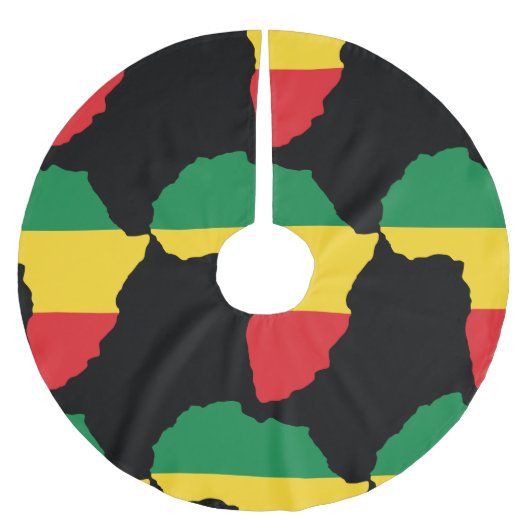 Groen, goud en rood Afrika vlag Kerstboom Rok (Voorkant)