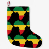 Groen, goud en rood Afrika vlag Kleine Kerstsok (Voorkant)