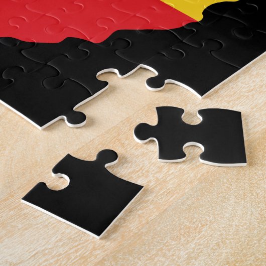 Groen, goud en rood Afrika vlag Legpuzzel (Zijkant)