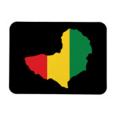 Groen, goud en rood Afrika vlag Magneet (Horizontaal)