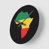 Groen, goud en rood Afrika vlag Ronde Klok (Hoek)