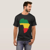 Groen, goud en rood Afrika vlag T-shirt (Voorkant volledig)