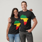 Groen, goud en rood Afrika vlag T-shirt (Unisex)