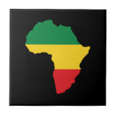 Groen, goud en rood Afrika vlag Tegeltje (Voorkant)