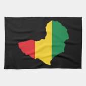 Groen, goud en rood Afrika vlag Theedoek (Horizontaal)