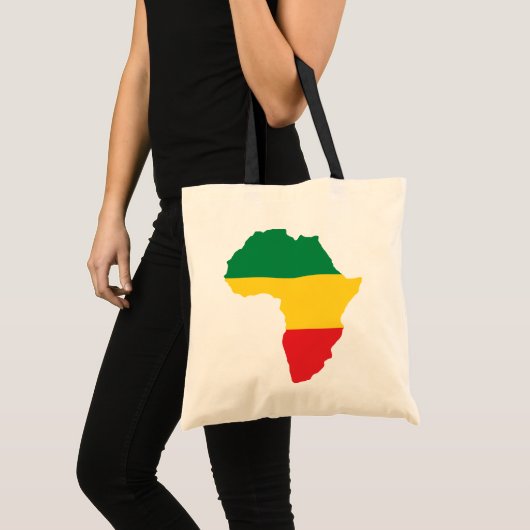 Groen, goud en rood Afrika vlag Tote Bag (Voorkant (product))