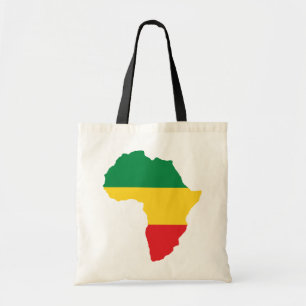 Groen, goud en rood Afrika vlag Tote Bag