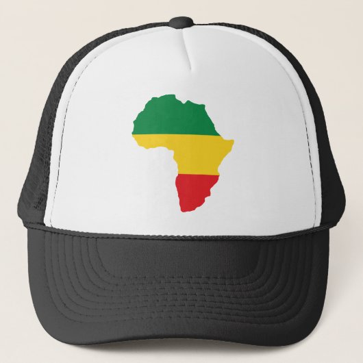 Groen, goud en rood Afrika vlag Trucker Pet (Voorkant)