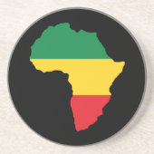 Groen, goud en rood Afrika vlag Zandsteen Onderzetter (Voorkant)