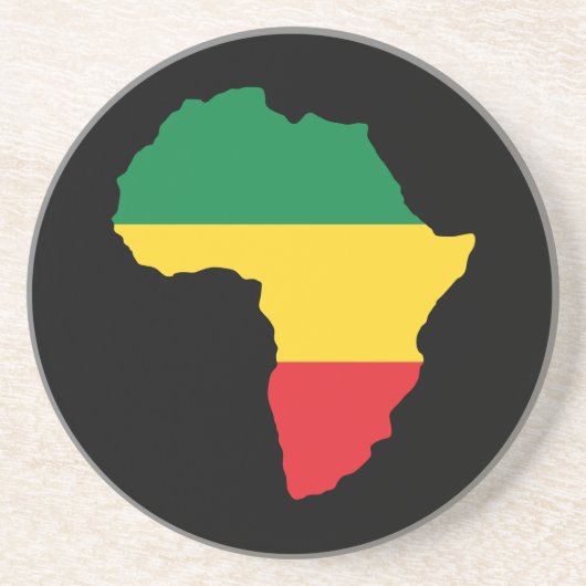 Groen, goud en rood Afrika vlag Zandsteen Onderzetter (Voorkant)