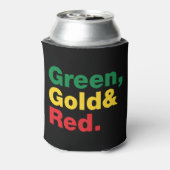 Groen, goud en rood. blikjeskoeler (Blikje Achterkant)
