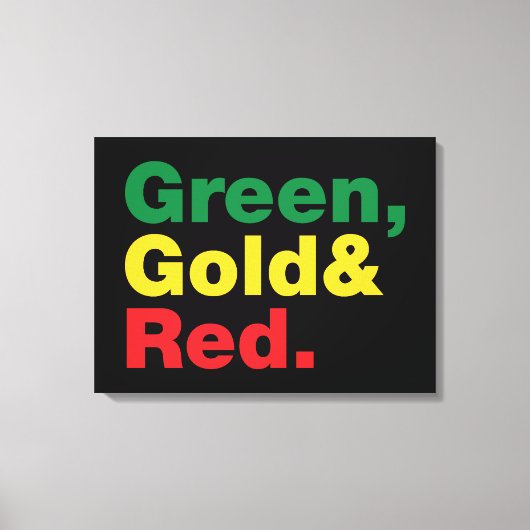 Groen, goud en rood. canvas afdruk (Voorkant)