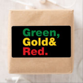 Groen, goud en rood. etiket (Insitu)