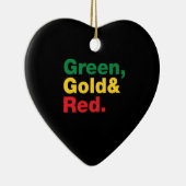 Groen, goud en rood. keramisch ornament (Rechts)
