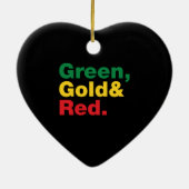 Groen, goud en rood. keramisch ornament (Achterkant)