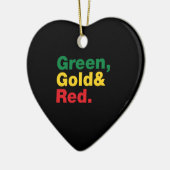 Groen, goud en rood. keramisch ornament (Links)