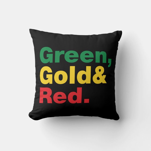 Groen, goud en rood. kussen (Voorkant)