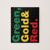 Groen, goud en rood. legpuzzel (Verticaal)