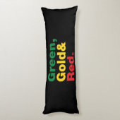 Groen, goud en rood. lichaamskussen (Achterkant (Verticaal))