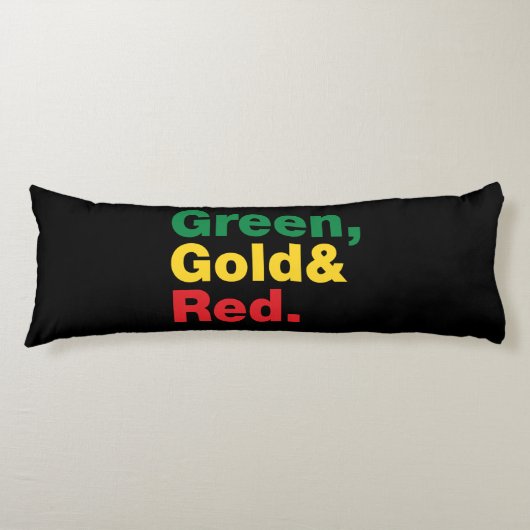 Groen, goud en rood. lichaamskussen (Voorkant)