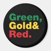 Groen, goud en rood. magneet (Voorkant)