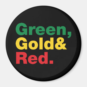 Groen, goud en rood. magneet