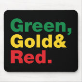 Groen, goud en rood. muismat (Voorkant)