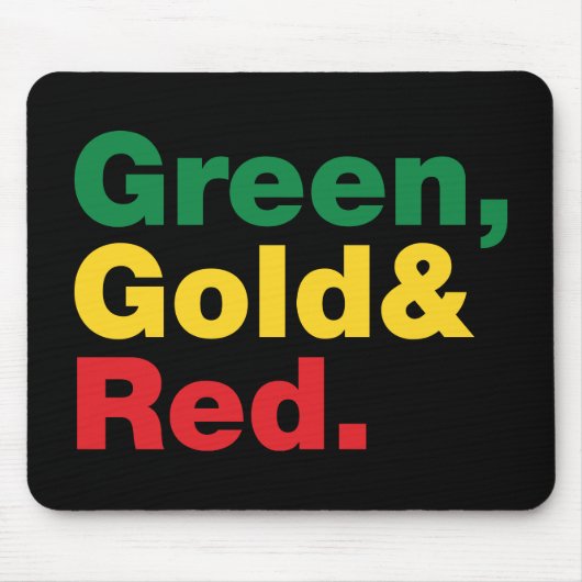 Groen, goud en rood. muismat (Voorkant)