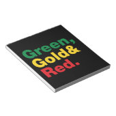 Groen, goud en rood. notitieblok (Schuin)